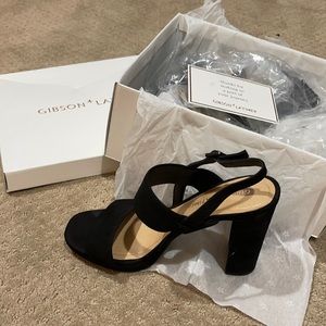 Black strappy heels